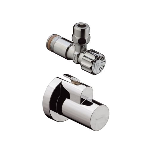 Hansgrohe-HG-Eckventil-chrom-mit-Schuber-und-Quetschverschraubung-13954000 gallery number 1